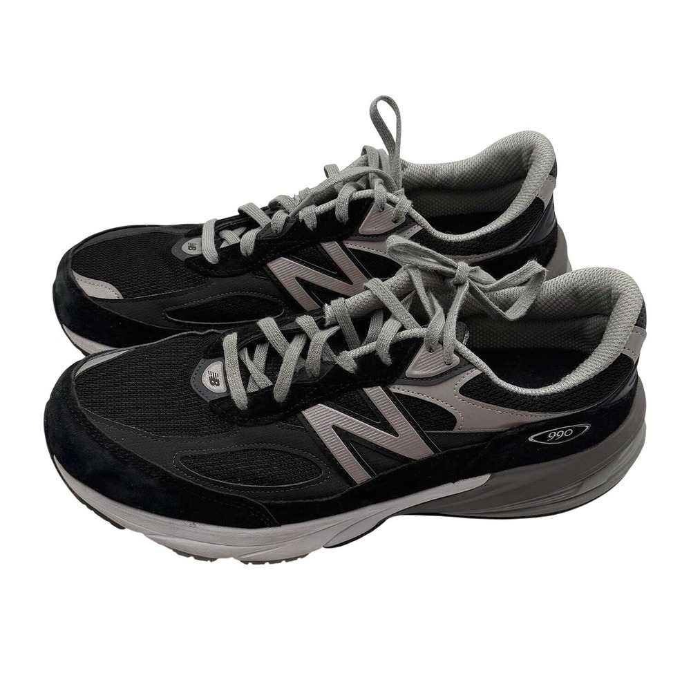 New Balance 990v6 Made in USA Black Grey Mens Running Shoes M990BK6 Size 13 2E